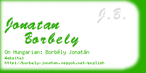 jonatan borbely business card